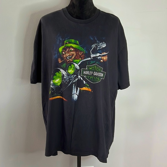Harley-Davidson Other - Harley Davidson Dublin Ireland Biker Leprechaun Motorcycle Tee Shirt